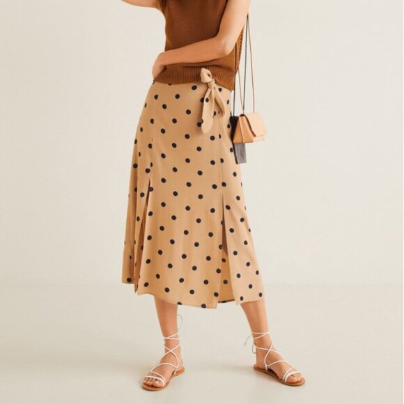 Mango Polka Dot Midi Skirt | US Size XS - Picture 2 of 8
